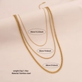 Dreilagige goldene Edelstahlkette mit Details zu Schlangen- und Panzerkettenlängen - Goldene dicke Kette mehrlagiger Stil (1#)