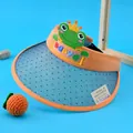 Orange kids visor with crown frog and UV-sensing color changing technology - Color Changing Frog (1024) / Orange