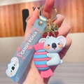 Porte-clés Koala bleu avec figurine PVC, dragonne bleue et une clochette dorée - Koala - Bonbon