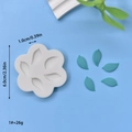 6cm white silicone flower mold with five leaf cavities for fondant and resin cake decorating - Plum Flower Leaf Mold (1#)
