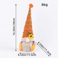 Fall harvest festival gnome plush decoration with pumpkin and sunflower, 39cm height - Knitted Doll Male Style (Beard Style) / Height Approximately 39cm