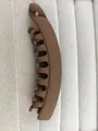 Detail of brown matte banana hair clip showing secure grip teeth and minimalist finish - Matte Coffee
