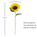 Single yellow artificial sunflower 48cm height and 12cm bloom for home floral decor - New Model H12 (48cm/12cm Diameter)