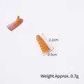 Accessoire miniature en PVC pour bricolage, pousses de bambou orange, 2,2 cm par 0,9 cm - Pousse de Bambou Braisée de 2 cm