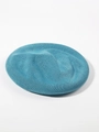 Breathable lake blue knitted linen beret for women with stylish mesh texture - Adjustable / Teal