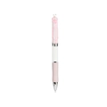 Retractable Macaron series gel pen with pink soft rubber grip and white barrel - 0.5mm / Sakura Pink