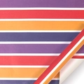 Vibrant horizontal striped gift wrapping paper with purple red orange and blue patterns - Colorful Horizontal Stripes