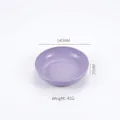 Purple round 145mm plastic fruit snack plate with gold rim for home and parties - Purple-Deep Round Dish