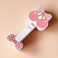 Pink cherry pattern jewelry display card for hair clips with red polka dot bow detail - Cartoon Cherry Foldable