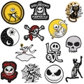 Set di toppe ricamate Nightmare Before Christmas con vari personaggi in stile gotico - Set da 13 pezzi Set I