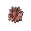 Chic Morandi pink flower hair claw clip with a matte finish for a sweet, elegant style - 4cm Matte Chocolate