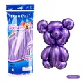 Metallisch lila lange Zauberballons zum Knoten von Tierfiguren, 100er Packung Set - 100 Stk/Packung / Metallic-Lila