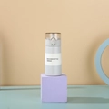 Mini 150ml light grey insulated vacuum bottle with pop-up lid on purple stand - Space Grey 150ml