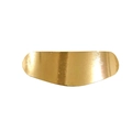 Macro shot of long oval gold metal clip featuring a premium brushed surface texture - 1044-6 Long Oval