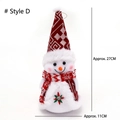 Christmas snowman plush basket in red hat and scarf, size 27x11cm for festive gifts - Christmas Snowman Plush - Style D