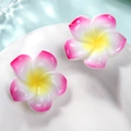 Resin frangipani accessories with white pink dual-color finish for DIY clips - Large Rose Red