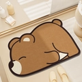 Simpatico tappetino da bagno a forma di orso marrone con alta assorbenza d'acqua - 40*60cm / Grande Orso Bruno