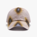 Vintage contrast color washed cotton baseball cap with artistic spray paint design - Pink