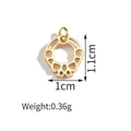 Pendentif tête de mort plaqué or 18 carats poli avec dimensions 1,1 cm x 1,0 cm - Cache-cou
