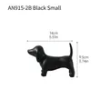 Adorno minimalista de cerámica negra con forma de perro salchicha, tamaño pequeño - Pequeño / Negro