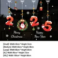 Christmas glass window sticker size guide with various dimensions for festive decor - 2025 Chandelier