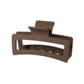 Matte dunkelbraune große rechteckige Haarklammer für dickes Haar, 13 cm Oversized Shark Clip - 13cm Rechteckig Lose / Dunkelbraun