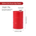 Outdoor 350ml red fuel barrel style stainless steel flask with specific size dimensions - 350ml Red
