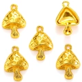 Pendentifs champignons dorés en alliage pour création de bijoux et colliers DIY - Doré