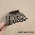 Matte grey-brown large hair claw clip 9.5cm length for thick hair styling - Matte 6-Claw Coffee-9.5cm