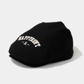 Detail view of black ivy cap featuring premium white embroidery and twill fabric texture - 52cm (2-5 Years) / Black