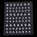 Water-drop shaped transparent face gem stickers on black card for makeup eye art - MX-46 Transparent Teardrop
