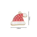 Red Christmas hat alloy enamel pendant with gold star and dimensions 2.0x1.8cm - 2316 Christmas Hat