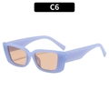 Trendy retro rectangle sunglasses with lavender purple frame and amber lenses - Jelly Blue Light Tea Lens
