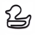 Creative duck shaped metal paper clip in black finish for office and school stationery - Black