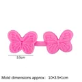 Stampo a farfalla in silicone rosa per torte e decorazioni, 10x3,5x1cm - Stile Texture Farfalla (15-247) / Rosa