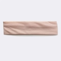 Pink athletic sweatband for running, soft cotton fabric headband in flat layout - Champagne Pink