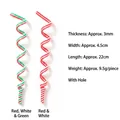 Green and red spiral acrylic Christmas candy cane ornaments for tree hanging decor - Spiral Candy Ornament / 22cm / Red and White