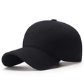 Berretto da baseball classico nero in twill con visiera precurvata per uomo e donna - Regolabile / Nero