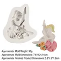 Silicone ballerina mold for fondant and chocolate cake decoration with detailed dimensions - Style 2 (15-762) / Gray