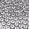 DIY silver-finish acrylic bead featuring a black engraved letter Y for jewelry making - Letter Y