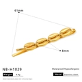 Barrette en acier inoxydable doré avec quatre motifs de coquillages pour un style marin - Épingle à Cheveux Quadruple Coquillages Dorée (NB-H1029) / Or 18 carats
