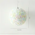 Colorful pastel foam ball Christmas tree ornament 12cm decorative hanging bauble - 6625-54 (12cm 2pcs Colored Balls)