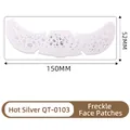 Waterproof silver foil leopard freckle face tattoo sticker for makeup, size 150x52mm - Silver Stamping Freckle Face Patch(QT-0103)