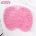 Roze siliconen voetmassage mat met dichte haren en ophanggat voor in de douche - Speciale Aanbieding / Roze
