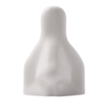Minimalist white silicone nose model for displaying piercings and nasal jewelry - White Nose