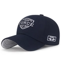 Cappellino da baseball in cotone blu navy con ricamo New York 1986 e visiera curva - Regolabile / Blu
