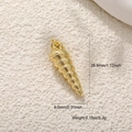 Gold plated spiral conch shell pendant for DIY jewelry with size and weight specs - A0581 Spiral Conch