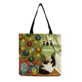 Scatola regalo di Natale e gatto B&N (hm2883)