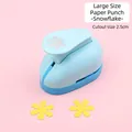 Large blue paper puncher creating 2.5cm snowflake patterns for DIY kids crafts - Large Snowflake