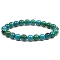 8mm Phoenix Lapis Lazuli beaded bracelet with natural blue-green gemstone textures - Phoenix Lapis Lazuli Bracelet / 8mm